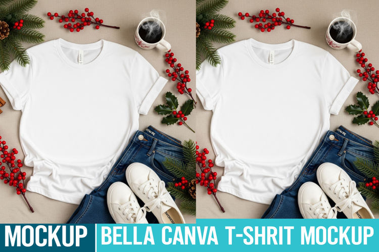 White Tshirt Mockup Image 24