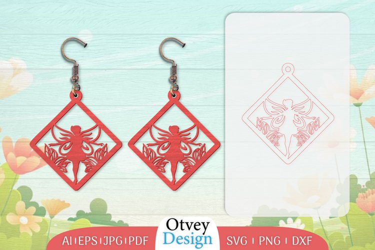 Fairy Earrings Lasercut example image 1