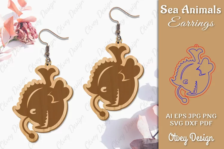 Keychain Sea Animals Lasercut SVG