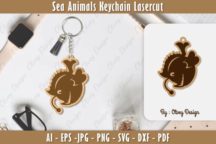 Keychain Sea Animals Lasercut SVG