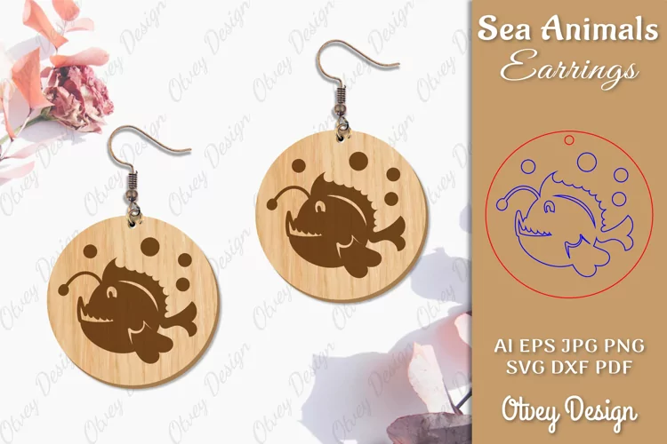 Keychain Sea Animals Lasercut SVG