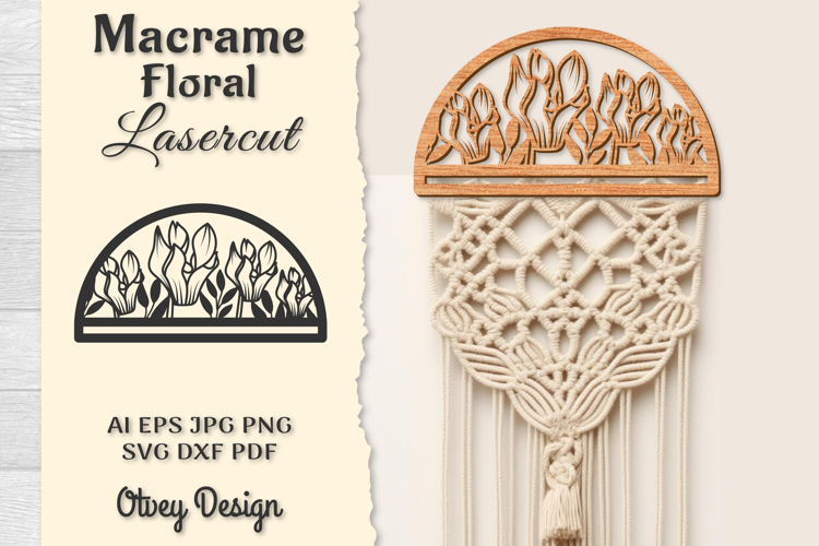 Macrame Frame Floral Lasercut