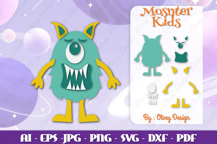 Monster Kids SVG, Funny Monster SVG