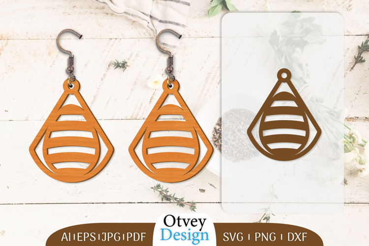 Happy Easter Egg Earrring Lasercut