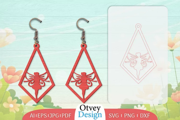 Fairy Earrings Lasercut