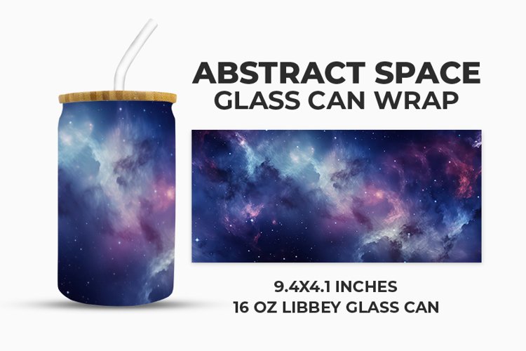 Abstract space Glass Can Wrap example image 1