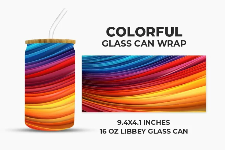 Colorful Glass Can Wrap