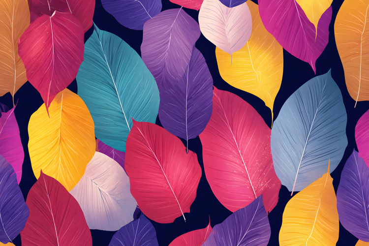 Colorful Tropical Leaves Pattern | Tropical Leave Background