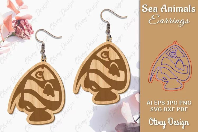 Keychain Sea Animals Lasercut SVG