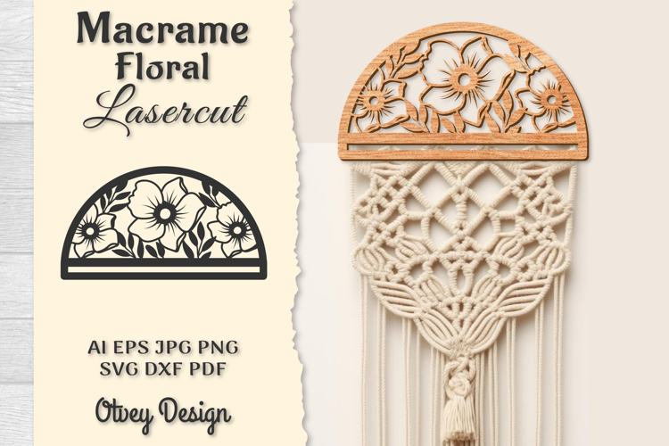 Macrame Frame Floral Lasercut