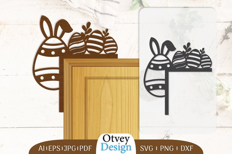 Door Corner Happy Easter Egg Lasercut