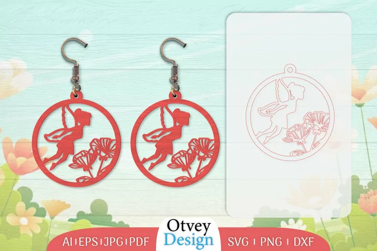 Fairy Earrings Lasercut