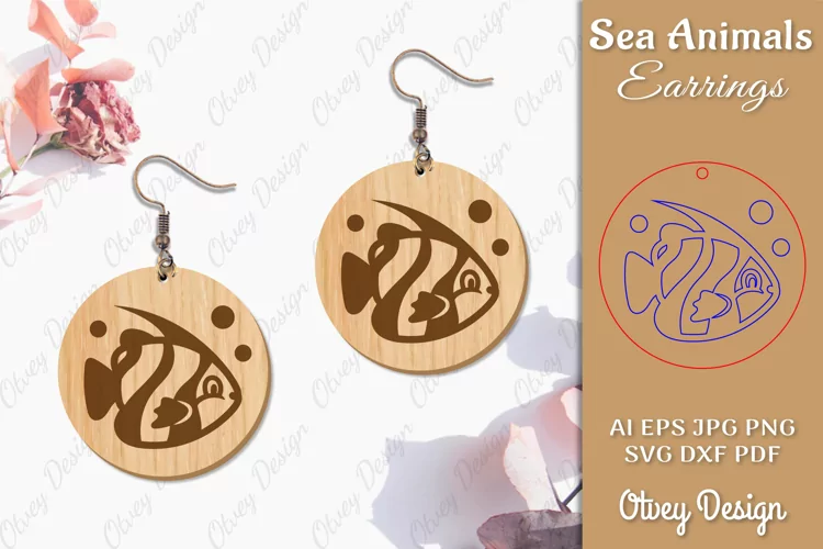 Keychain Sea Animals Lasercut SVG