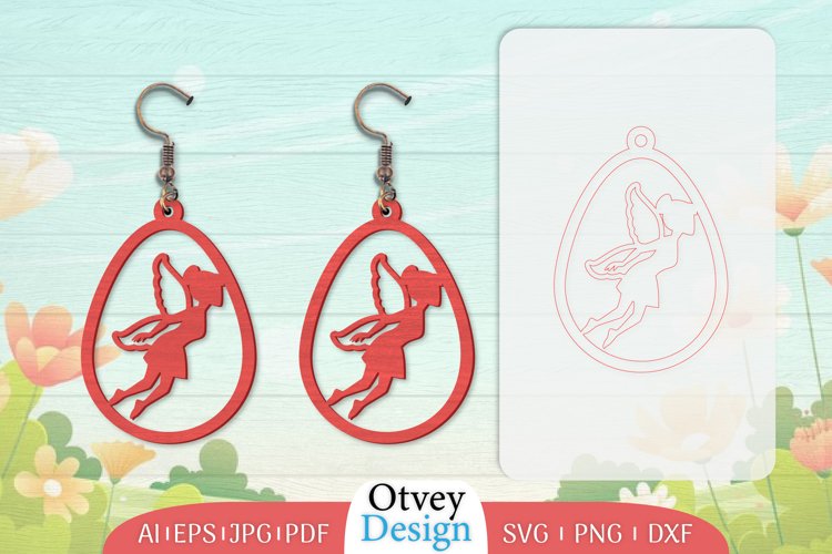 Fairy Earrings Lasercut example image 1