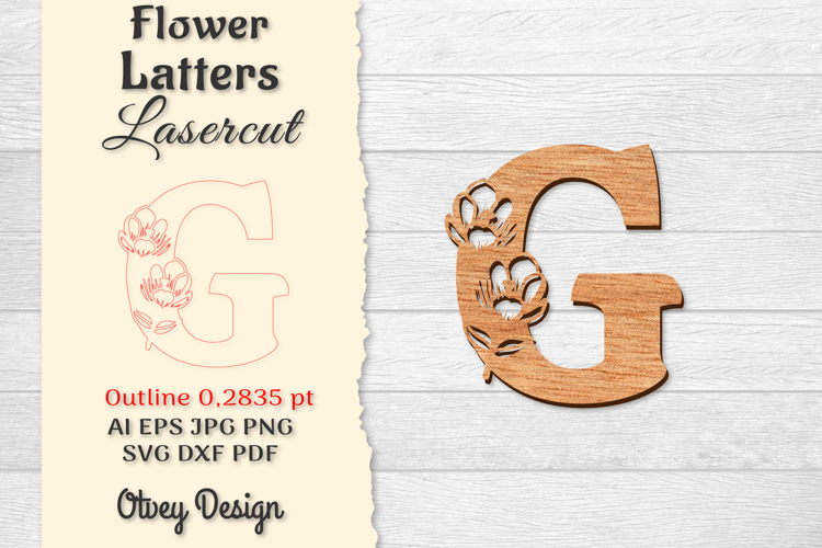 Floral Alphabet Svg Image 5