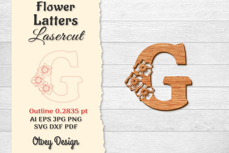 Floral Alphabet Svg Image 12