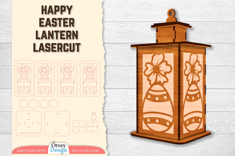 Happy Eastaer Lantern Lasercut