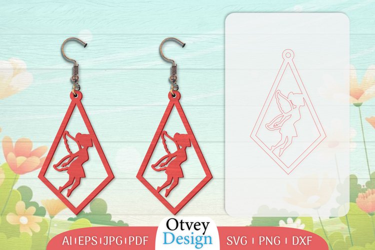 Fairy Earrings Lasercut example image 1