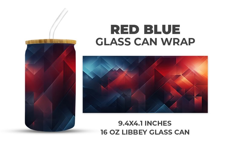 Red Blue Glass Can Wrap example image 1