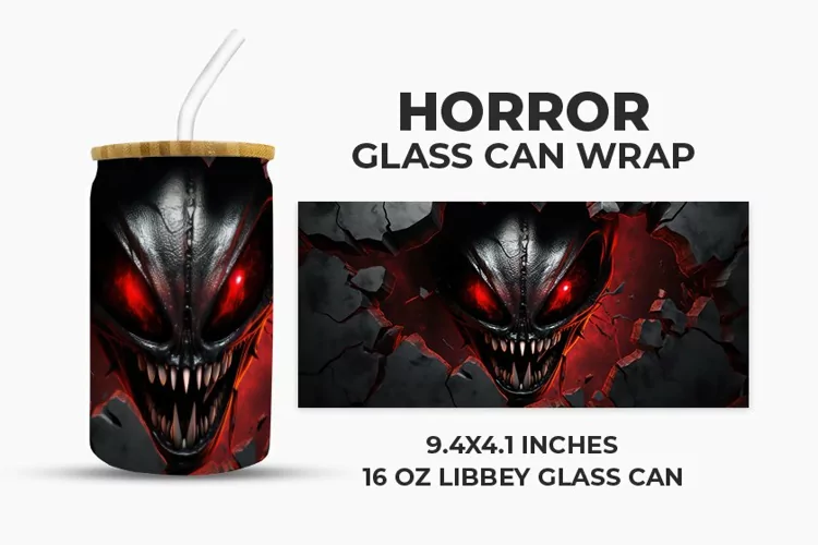 Horror Glass Can Wrap