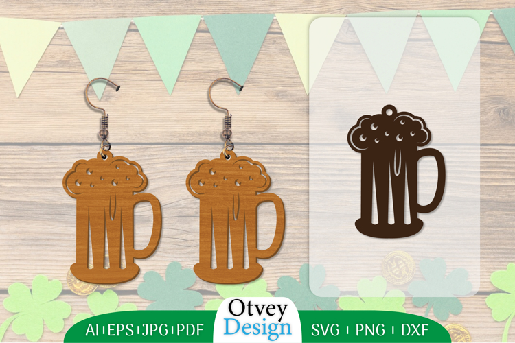 St Patricks Day Earrings LaserCut File