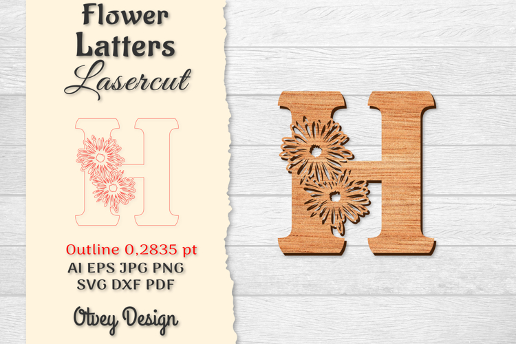 Floral Alphabet Svg Image 12