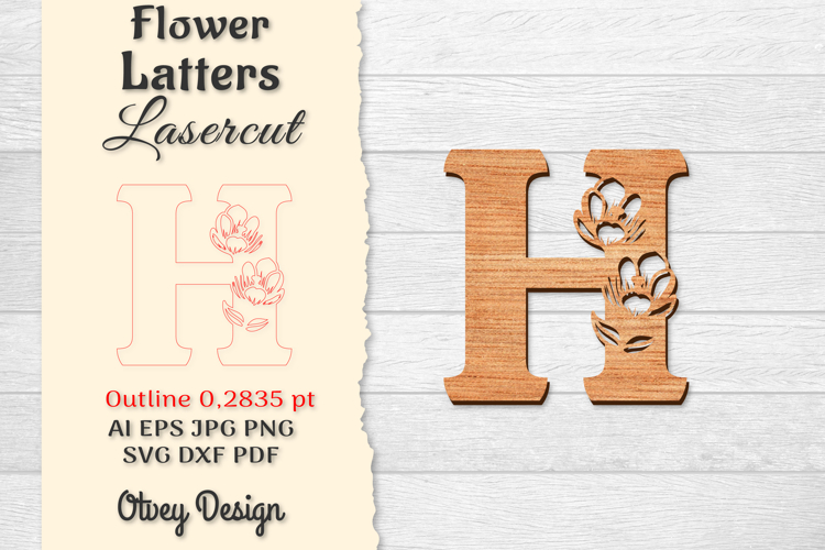 Floral Alphabet Svg Image 6