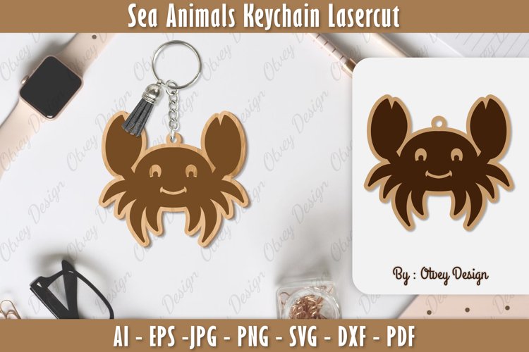Keychain Sea Animals Lasercut SVG