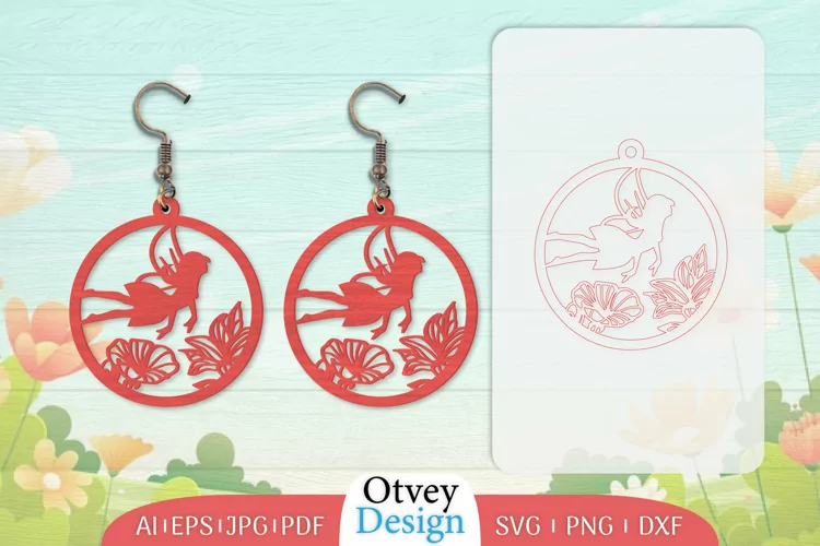 Fairy Earrings Lasercut