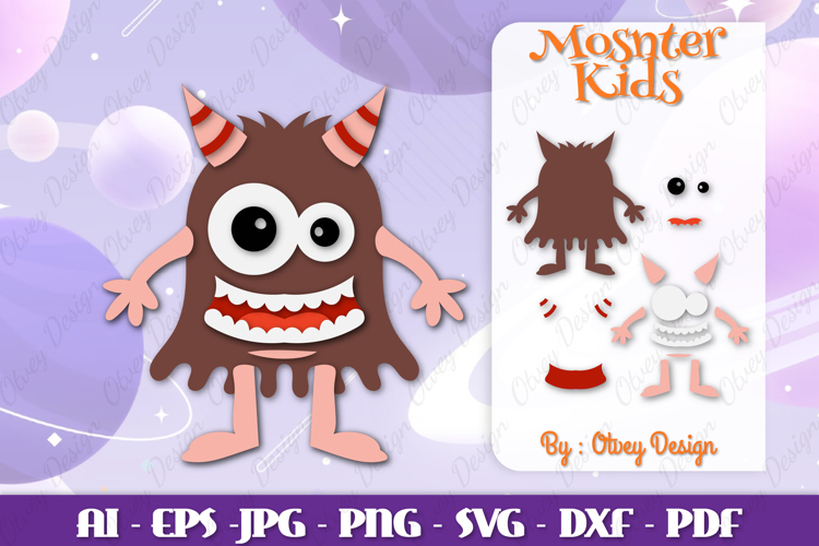 Monster Kids SVG, Funny Monster SVG