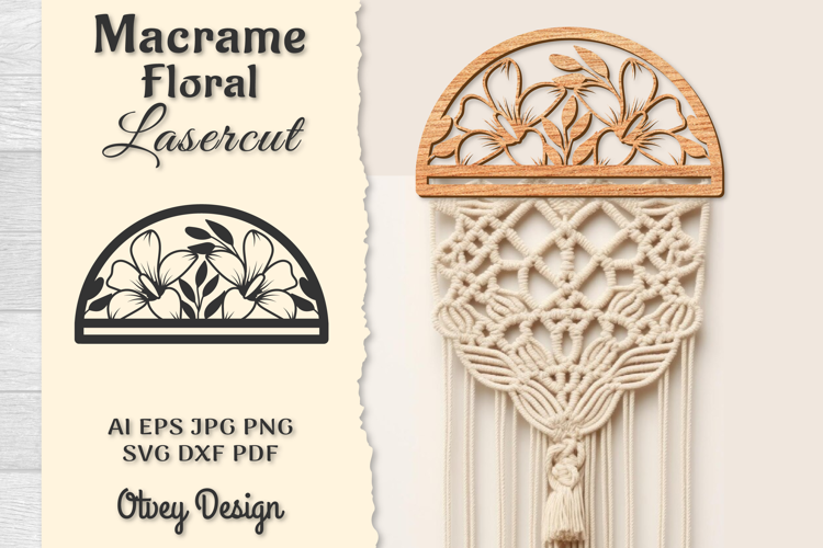 Macrame Frame Floral Lasercut
