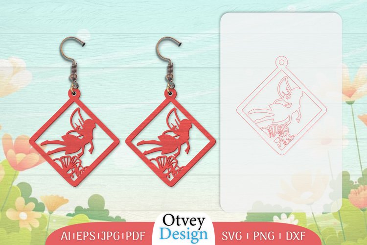 Fairy Earrings Lasercut example image 1