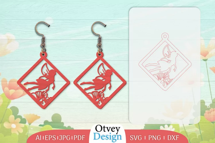 Fairy Earrings Lasercut