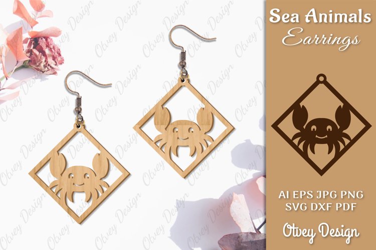Keychain Sea Animals Lasercut SVG example image 1