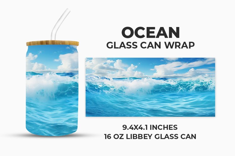 Ocean Glass Can Wrap example image 1