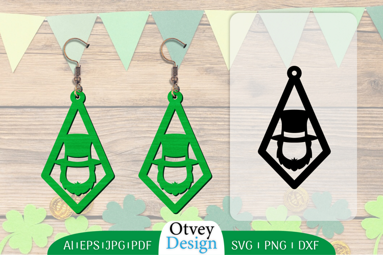 St Patricks Day Earrings LaserCut File