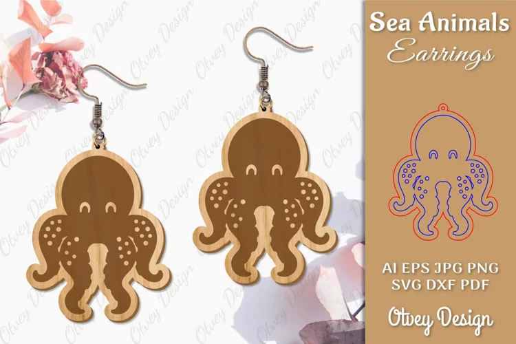 Keychain Sea Animals Lasercut SVG