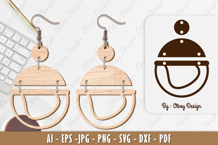 Ball Earring Lasercut example image 1