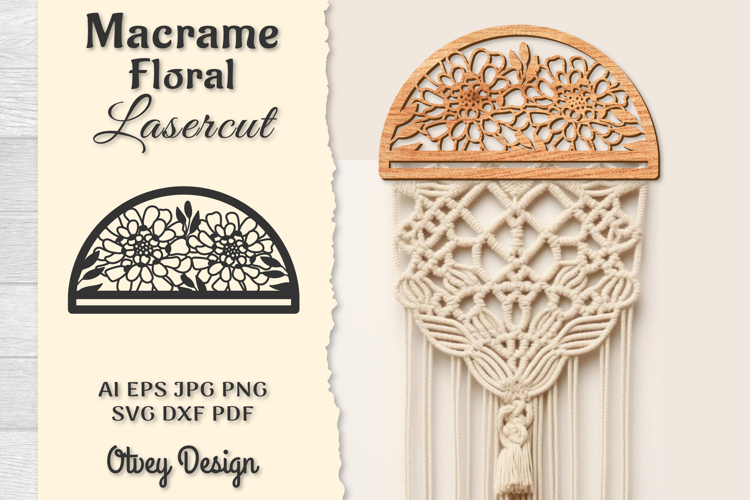 Macrame Frame Floral Lasercut