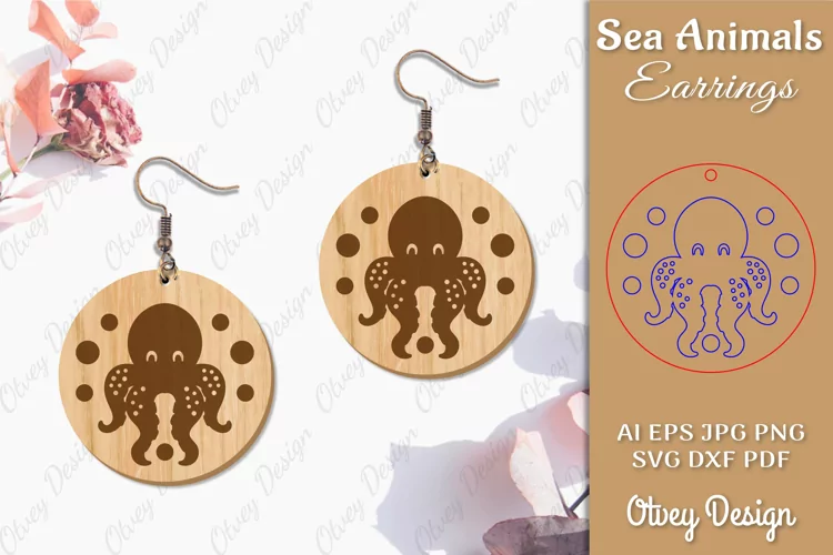 Keychain Sea Animals Lasercut SVG