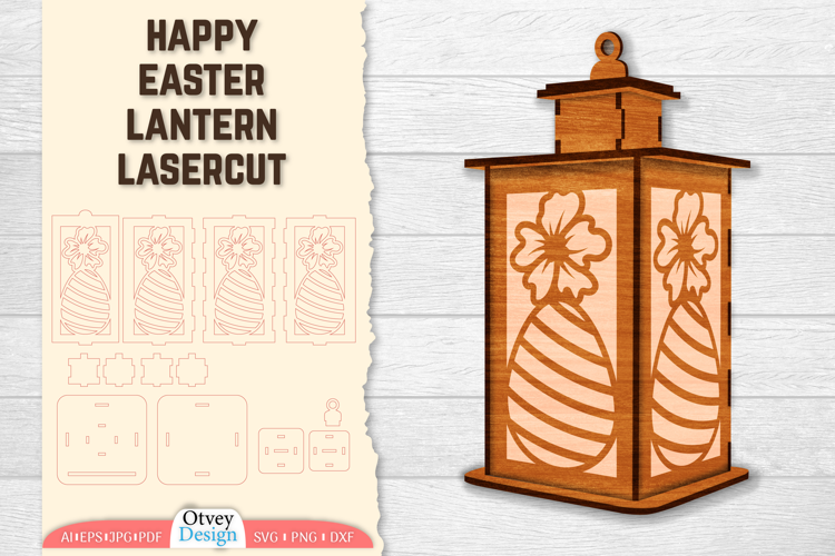 Happy Eastaer Lantern Lasercut