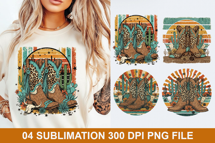 04 Halloween Boots Sublimation - Halloween PNG Design