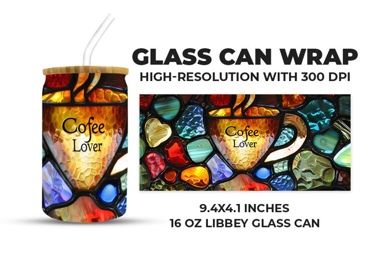 Coffee Lover Glass Can Wrap