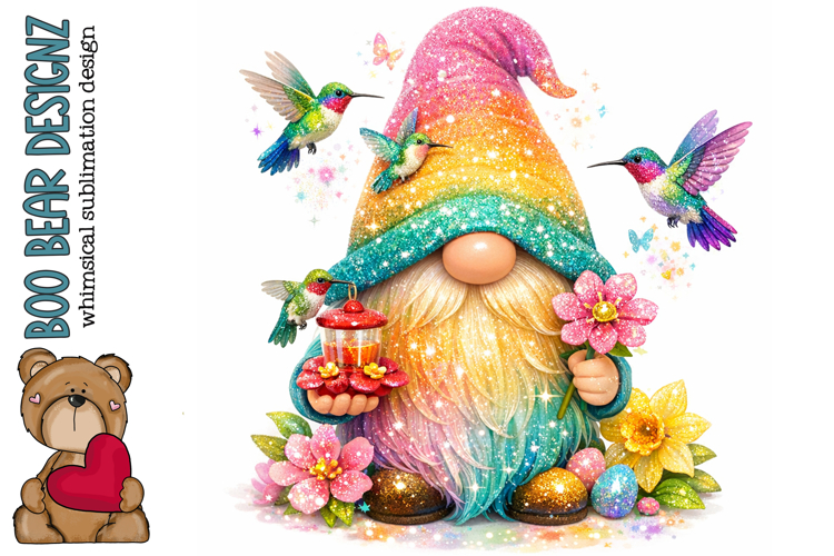 Hummingbird Gnome Clipart