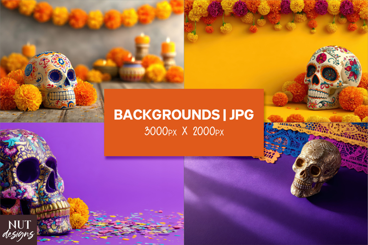 Day of the Dead Background, Product display mockup