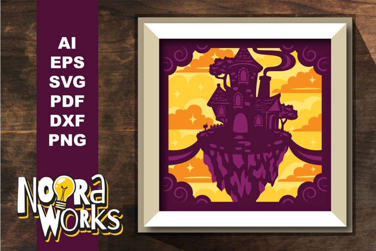 Fairy House 3D Light Box SVG