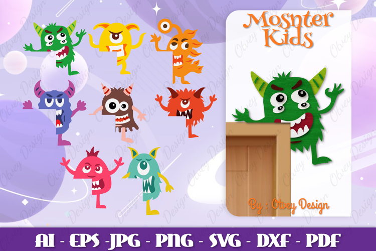 Cute Monster Clipart Image 9