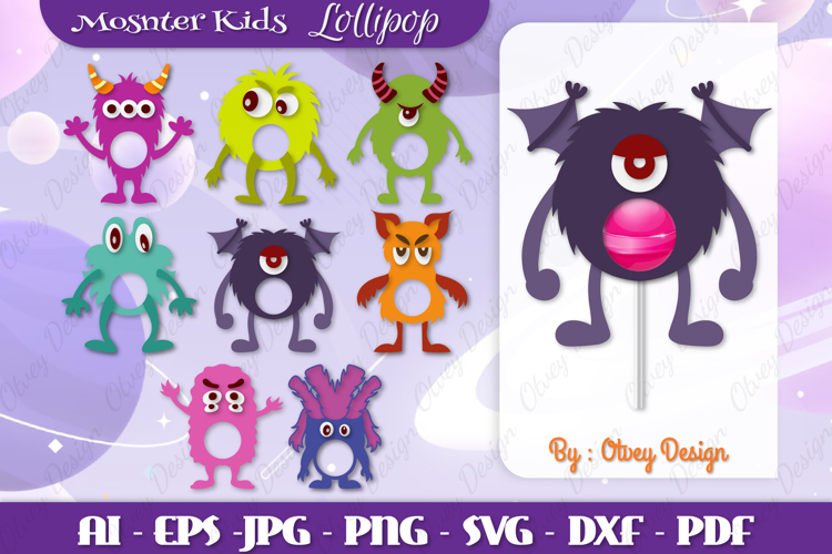 Cute Monster Clipart Image 23
