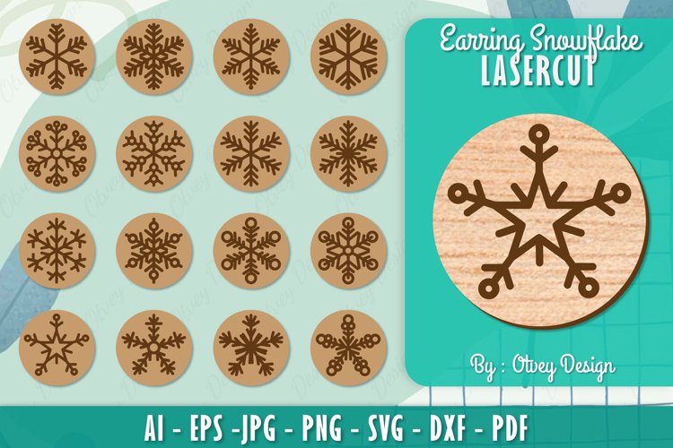 Snowflake 3D Layered Lasercut File