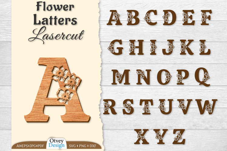 Floral Alphabet Svg Image 16